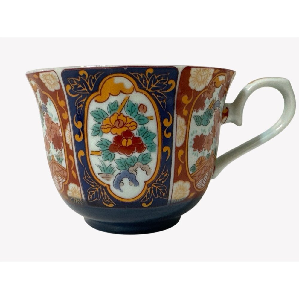 Vintage Japanese Imari Ware Porcelain Decorative Tea Cup Intricate Floral Design